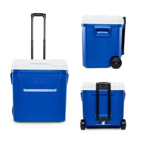 60 QT Laguna Ice Chest Cooler with Wheels, Blue